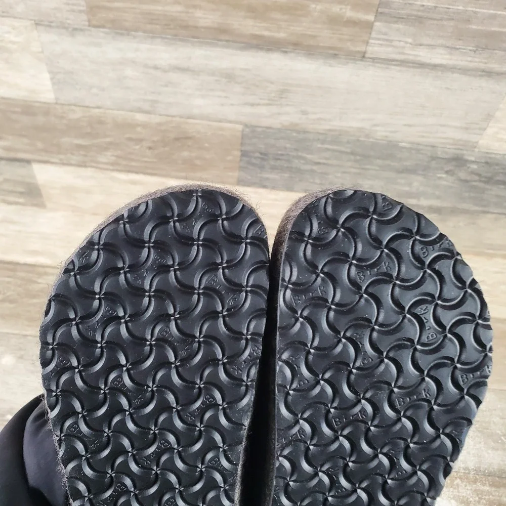 Birkenstock Kaprun Kids Clogs Sz 10 Gray Elk Wool Narrow Slip On Slippers‎